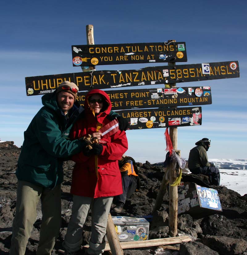 7th day: reaching summit of Kilimanjaro (Uhuru peak, 5896) – Highest peak of Africa!